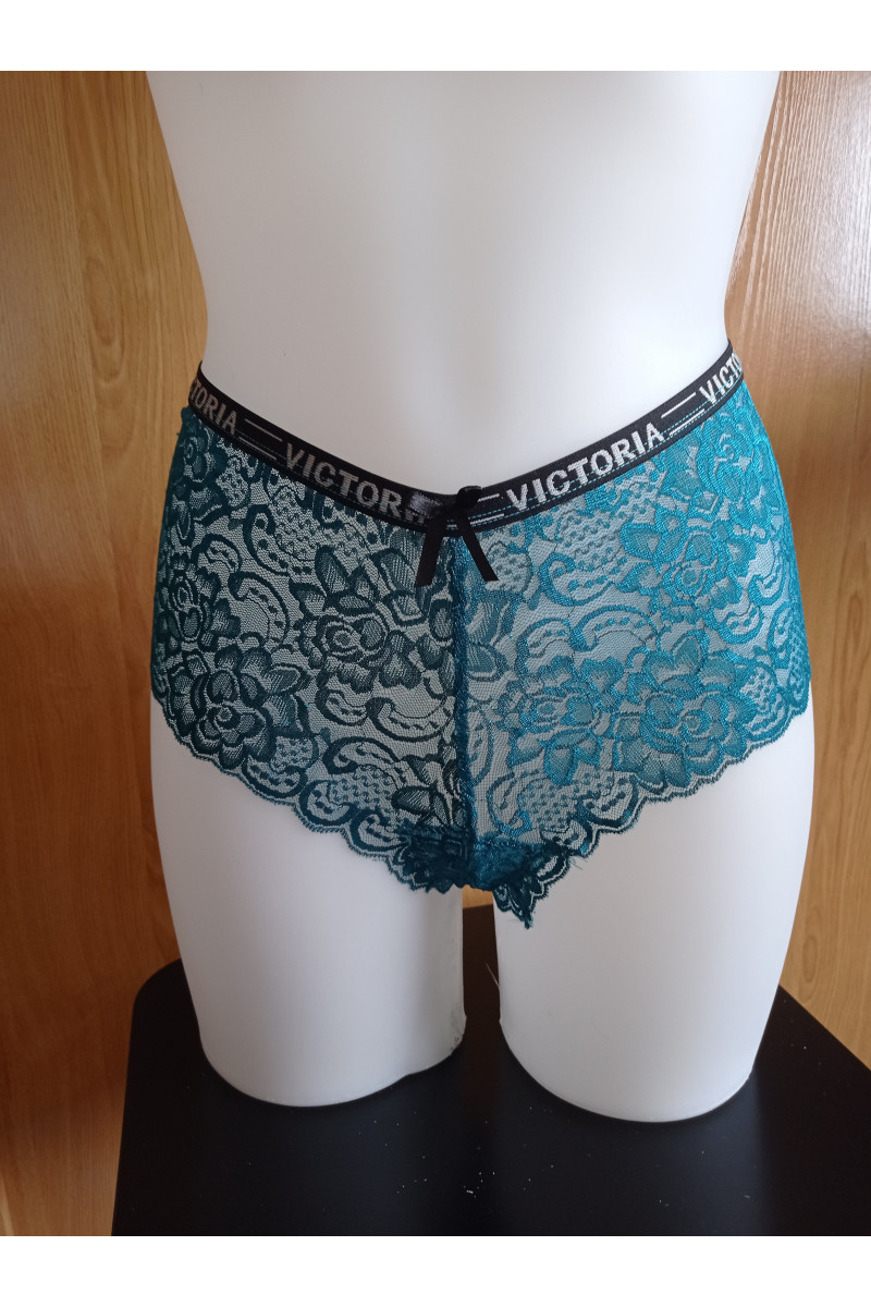 Culote Victoria Encaje Azul Verdoso