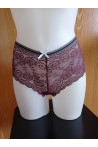 Culote Alto Color Bourdeos de Encaje