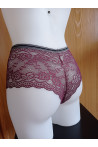 Culote Alto Color Bourdeos de Encaje