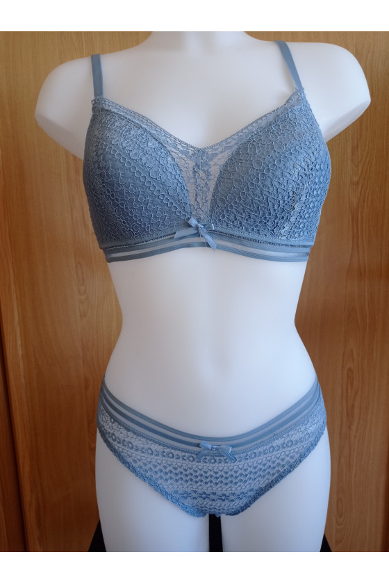 Sujetador Azul con Encaje