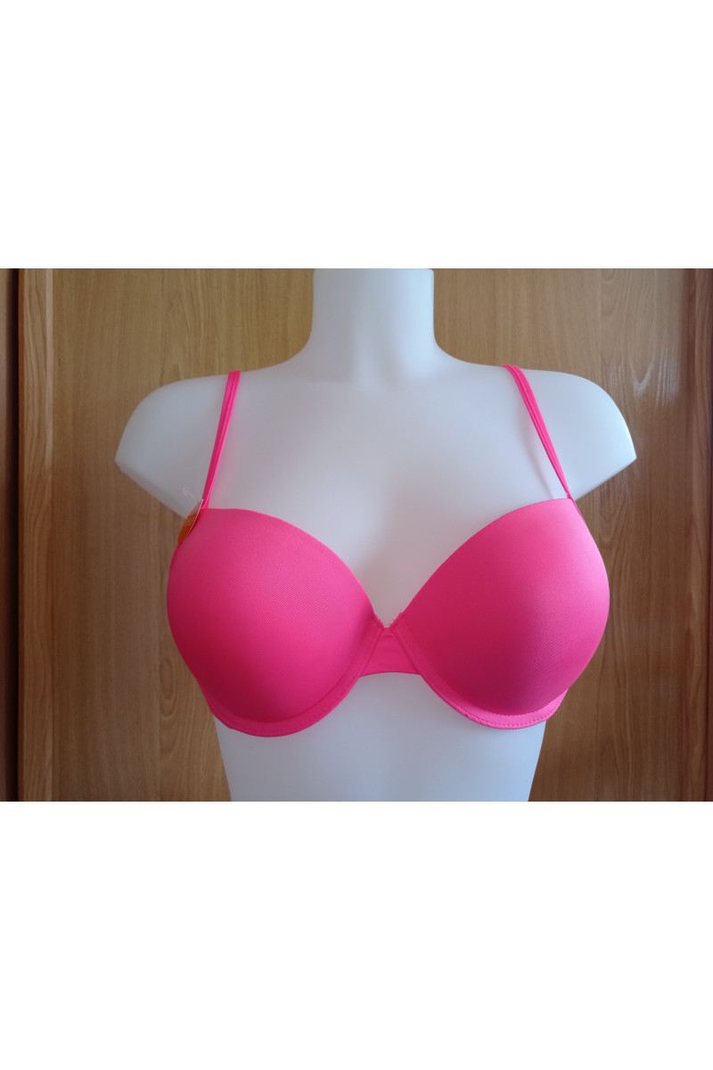 Sujetador Liso Rosa Fluorescente