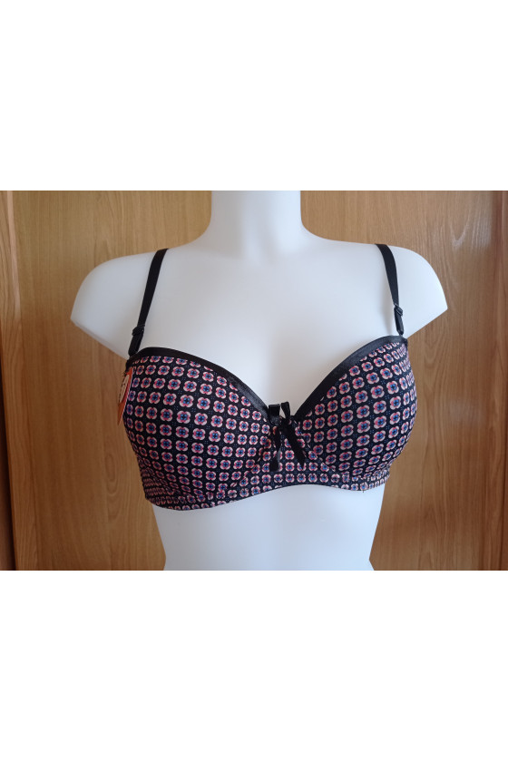 Sujetador Liso Con Estampado Floral