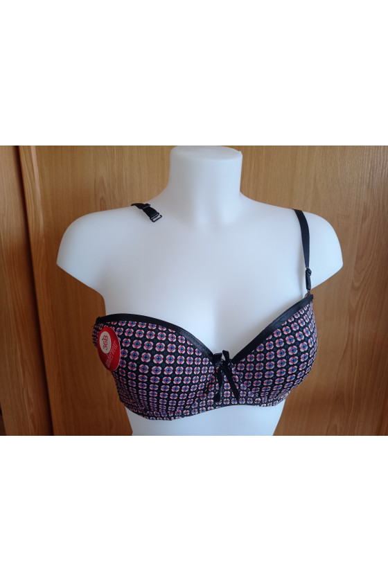 Sujetador Liso Con Estampado Floral