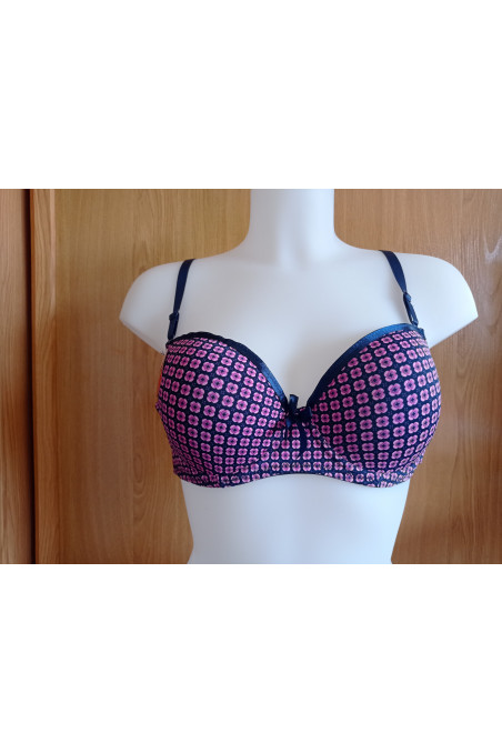 Sujetador Liso Con Estampado Floral