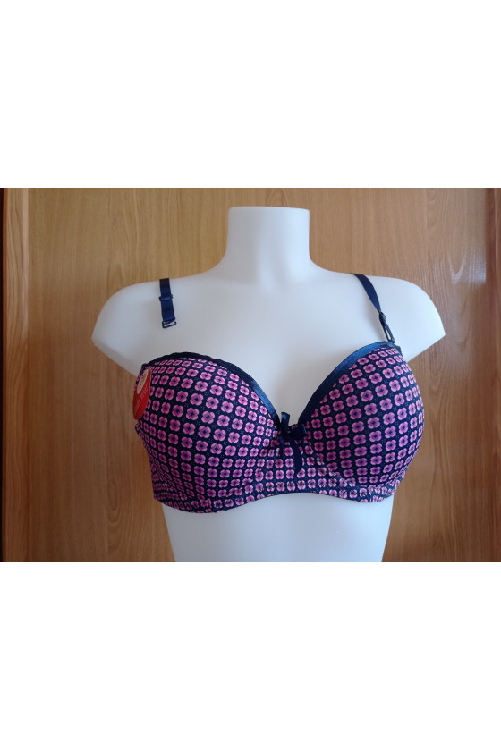 Sujetador Liso Con Estampado Floral