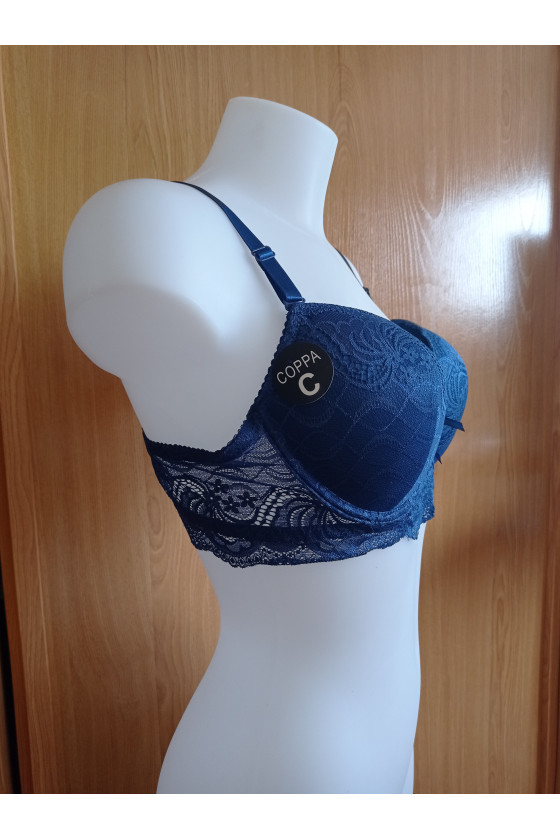 Sujetador de Encaje Azul