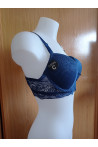 Sujetador de Encaje Azul