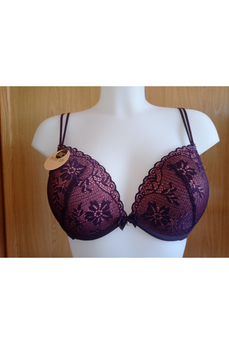 Sujetador Push Up de Encaje Bourdeos